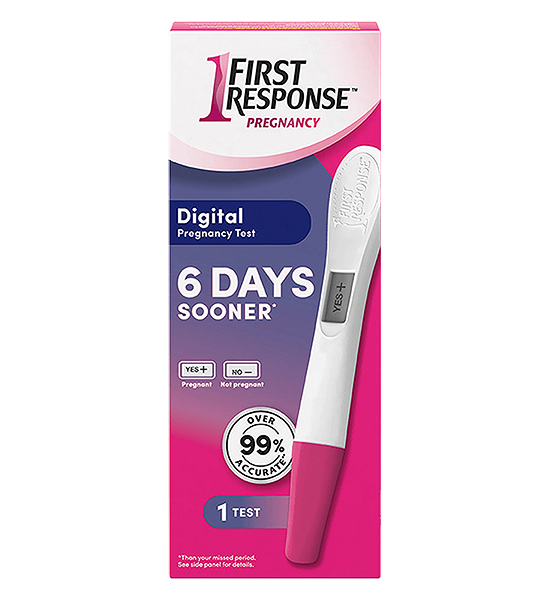 First Response Digital Pregnancy Test.