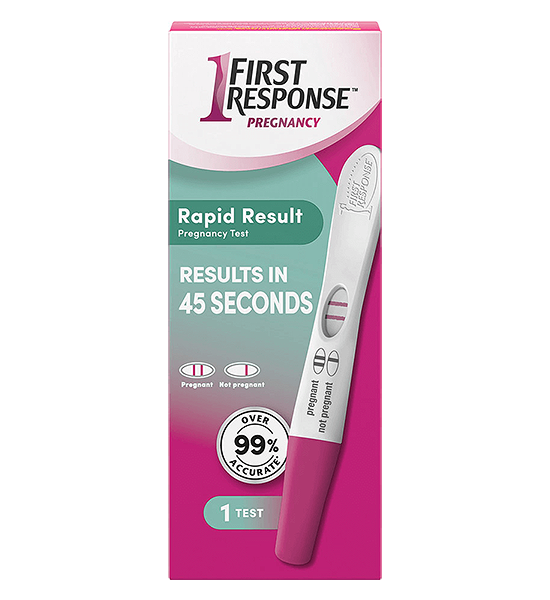 First Response Rapid Result Pregnancy Test.