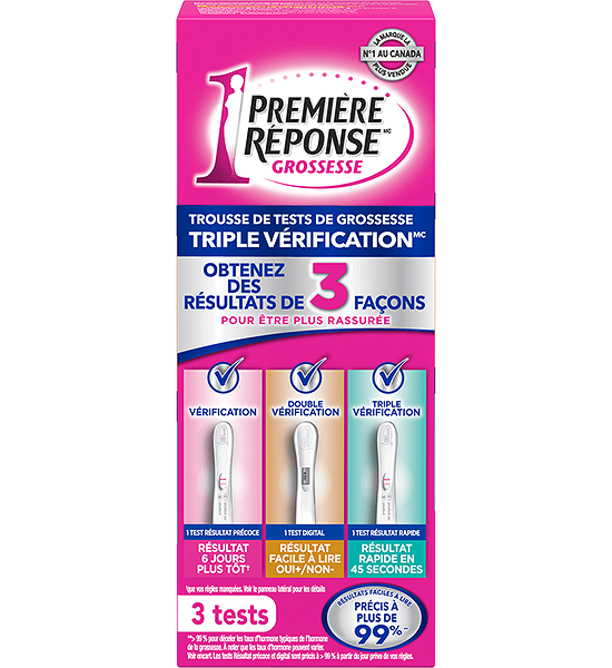 Test de grossesse First ResponseMC Triple vérificationMC